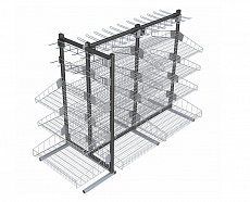 Сетчатые торговые стеллажи